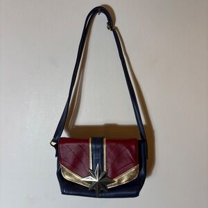 Captain Marvel Marvel Comics Crossbody Shoulder Bag‎ Purse Star Logo